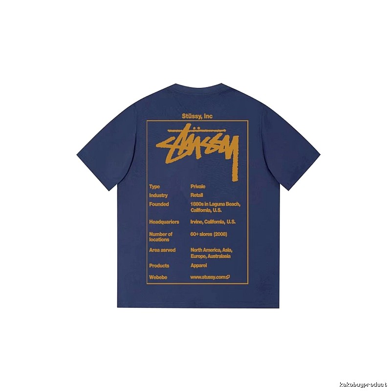Stussy Streetwear Graphic T-shirt Black White Stussy with Logo Accent