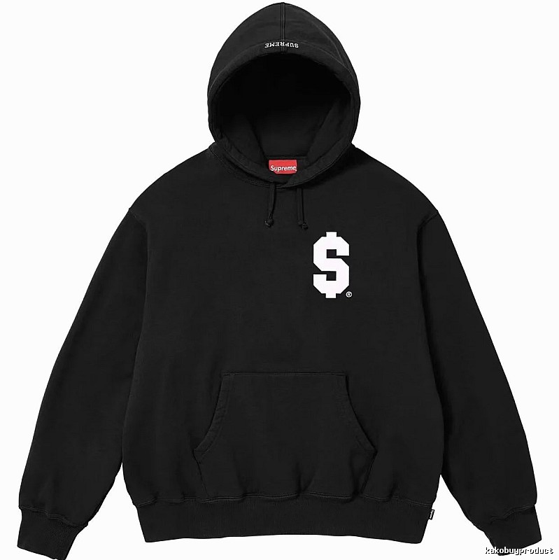 Supreme Casual Logo hoodie Gray Red Oversized for Comfortable Styling