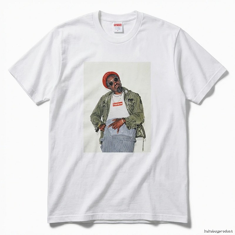Supreme character print style white T-shirt