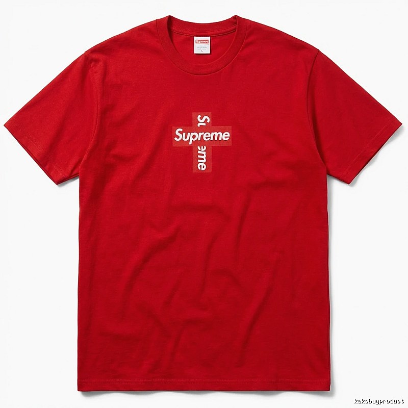 Supreme Cross Simple Style Red Clothes