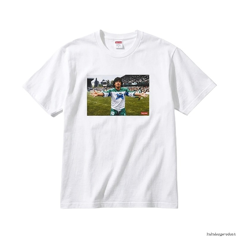 Supreme Maradona-style white T-shirt