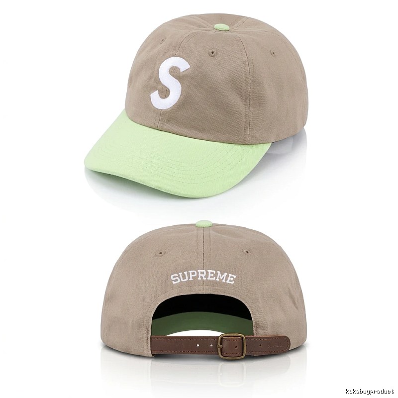 Supreme minimalist style gray-green hat