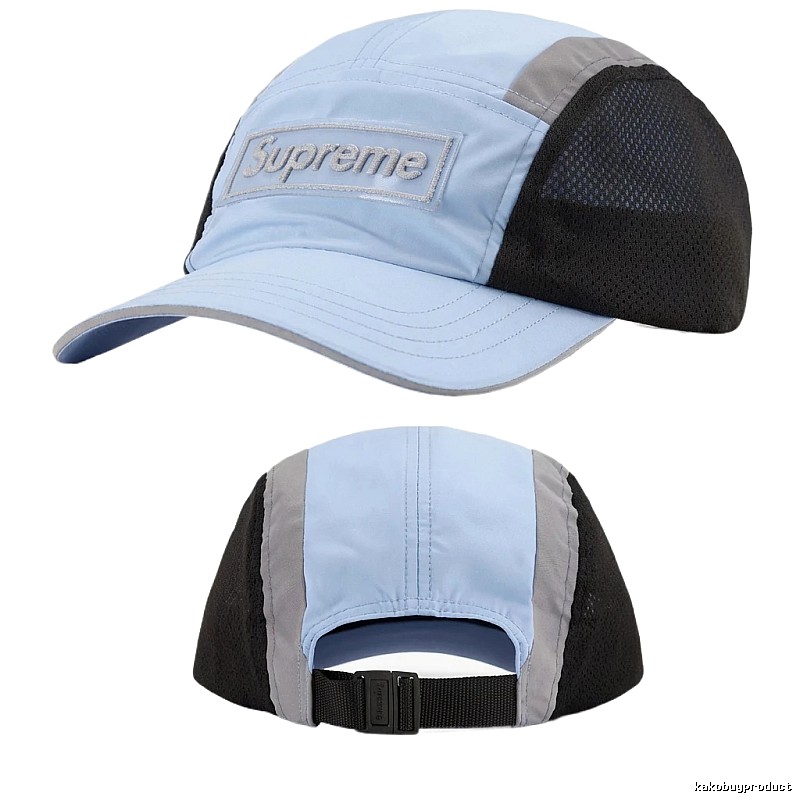 Supreme patchwork style light blue hat