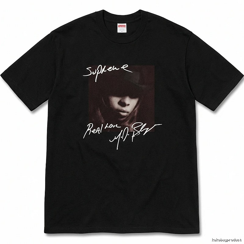 Supreme Real Love Style Black T-shirt