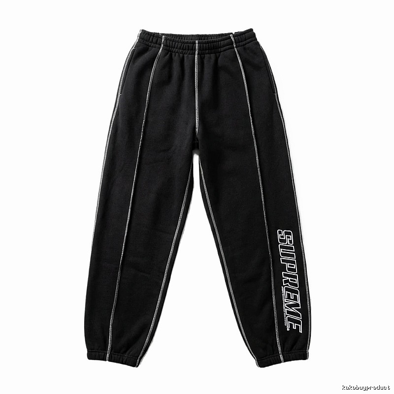 Supreme Side Lettering Black Sweatpants