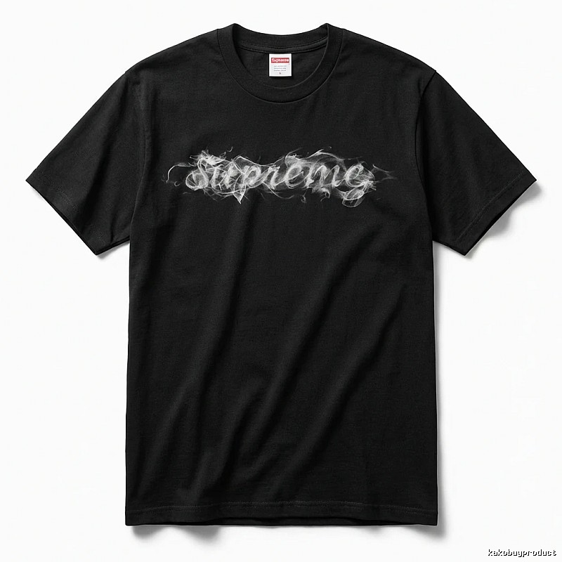 Supreme Smoke Style Black T-shirt