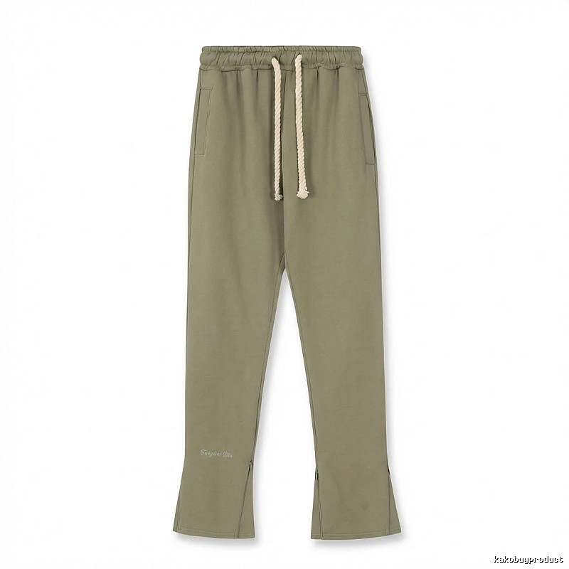 SynaWorld casual style olive green trousers