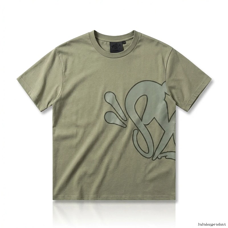 SynaWorld Graffiti Style Khaki T-shirt