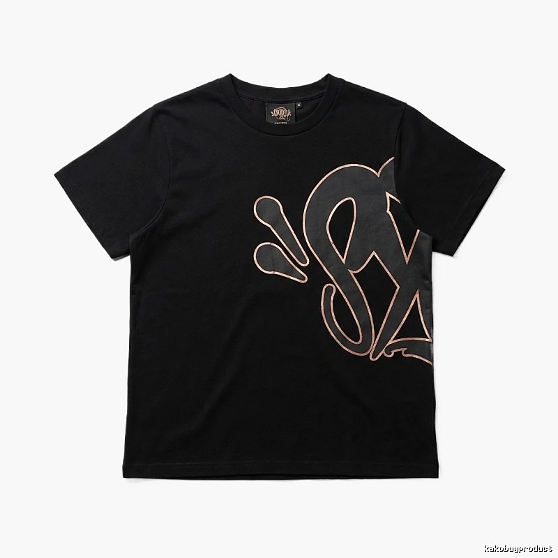 SynaWorld Trendy and Cool Style Black T-shirt