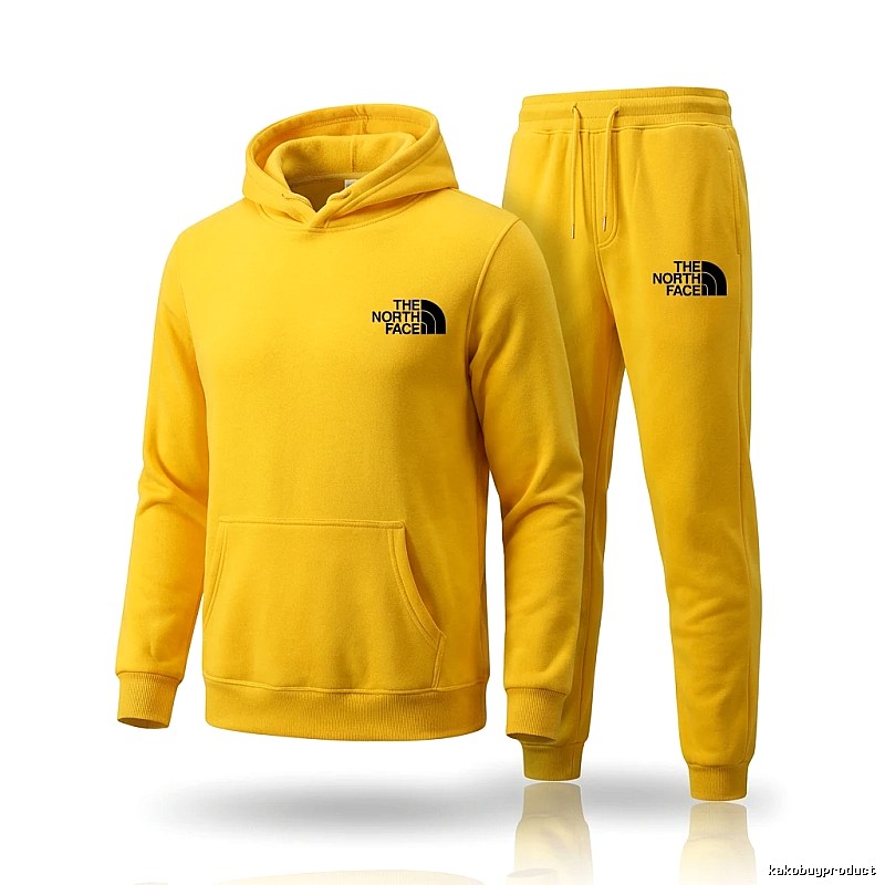 The North Face Casual Yellow Sweatshirt Set