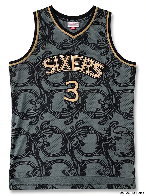 The retro-style No. 3 Allen Iverson jersey of Philadelphia.