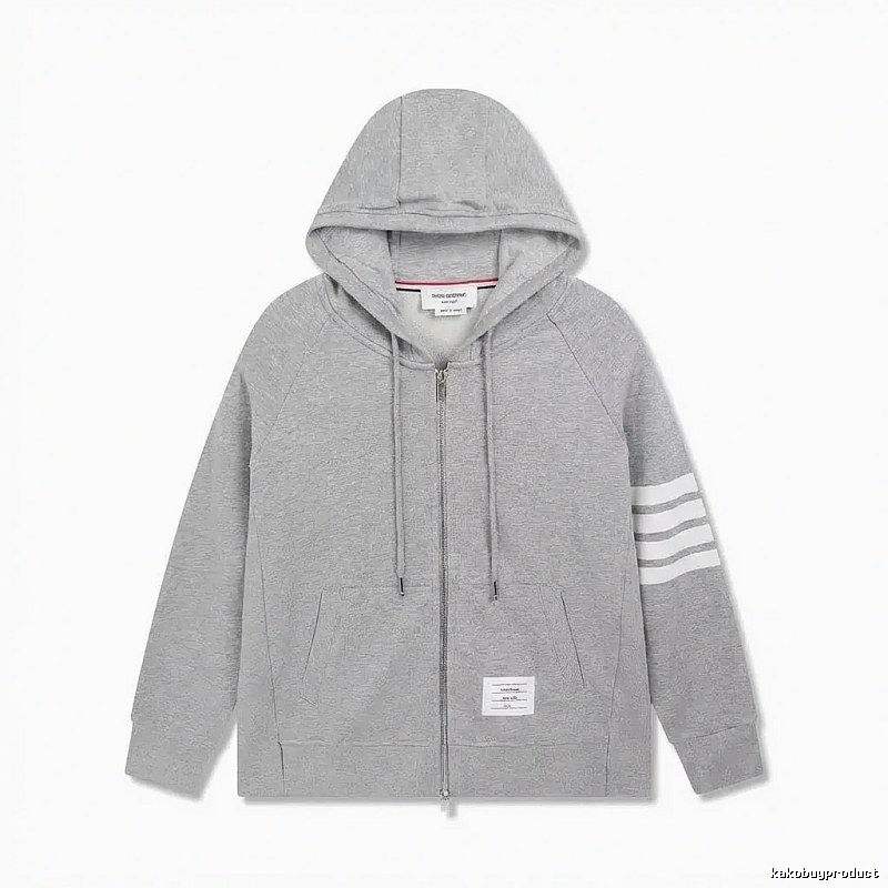 Thom Browne's classic grey hoodie