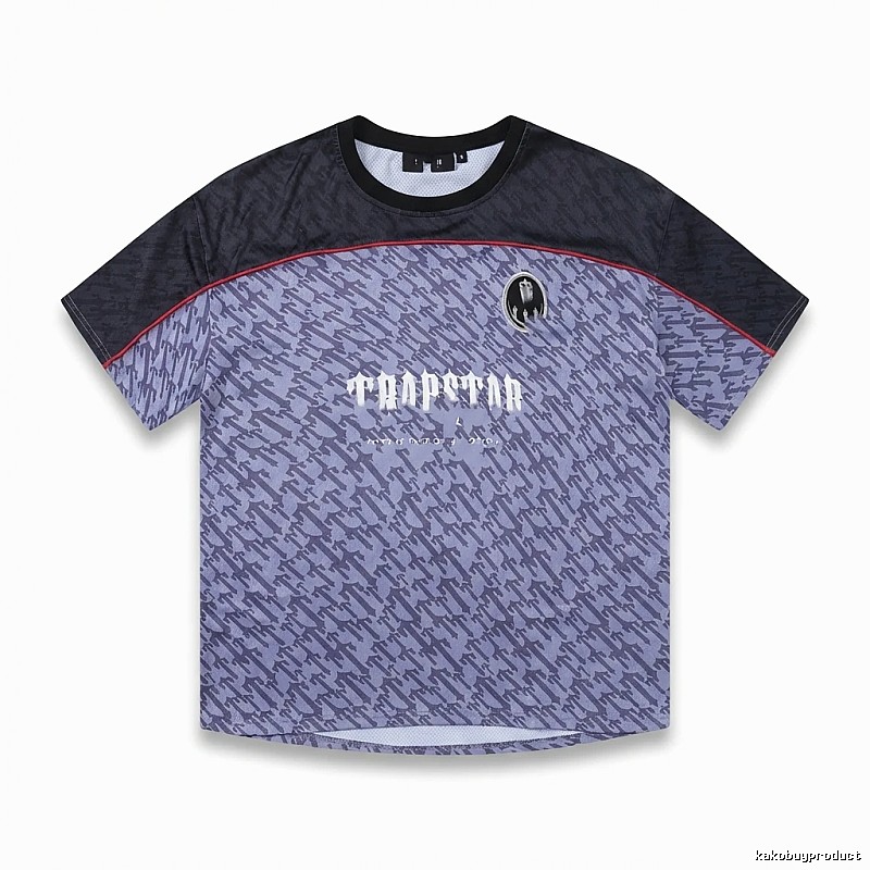 Trapstar Dark Purple and Black Short-sleeve