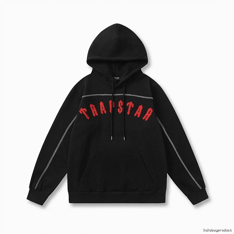 Trapstar Letter Style Black Hoodie