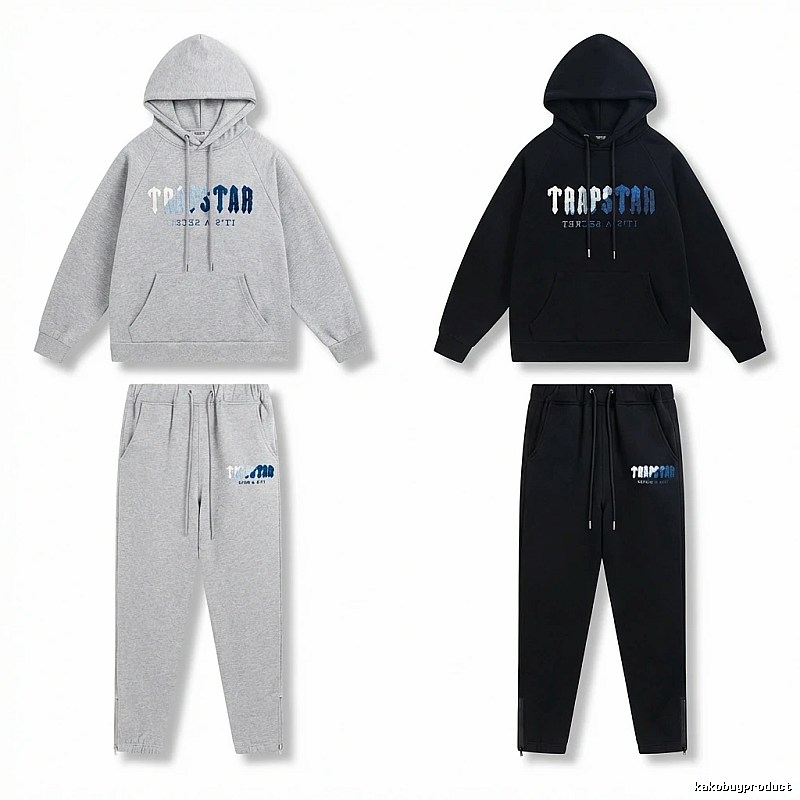 Trapstar Letter Trendy Brand Suit (Grey/Black)