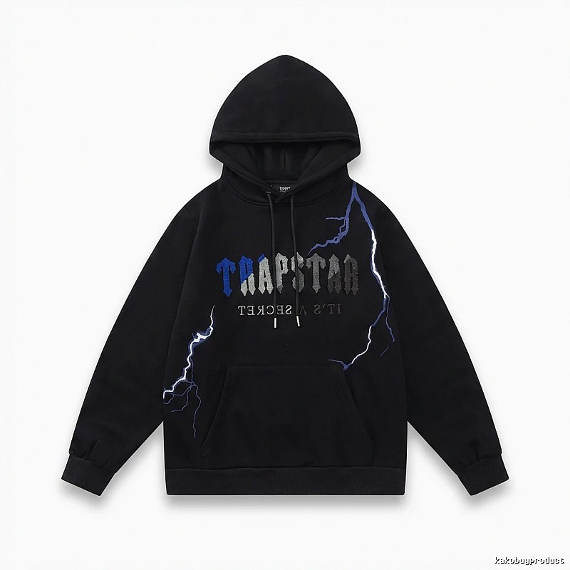 Trapstar Lightning Wind Black Hoodie