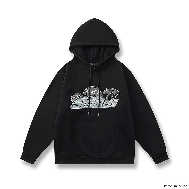 Trapstar - printed trendy and cool black hoodie