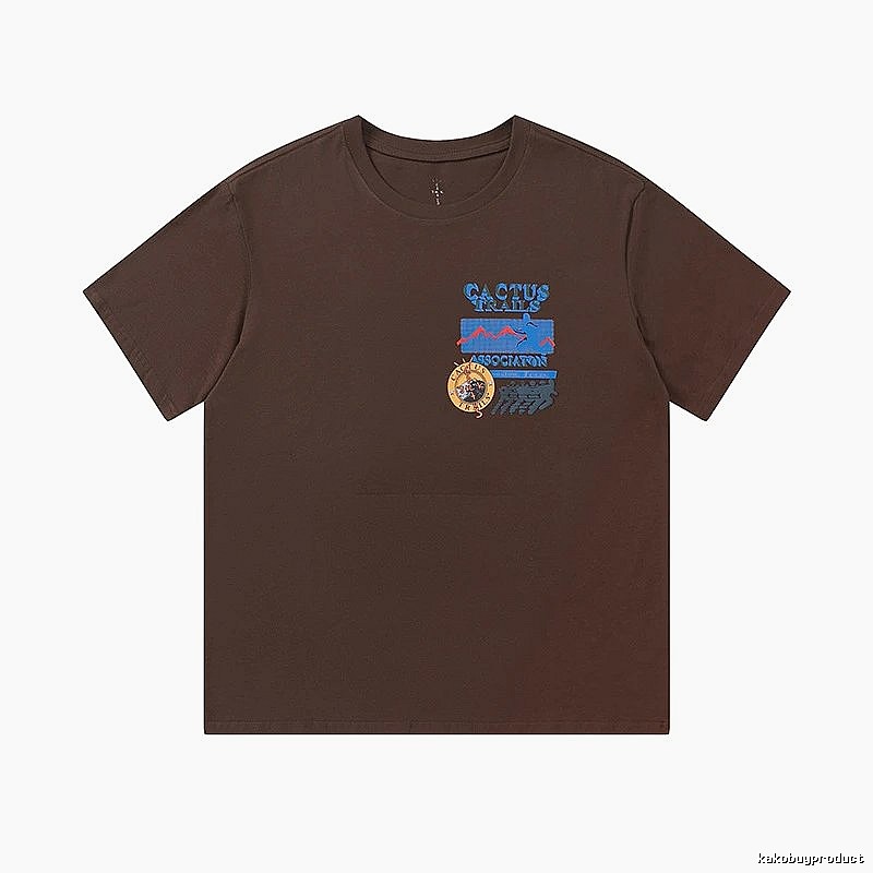 Travis Scott Compact Graphic T-shirt Brown Travis Scott for Sport-Inspired Styling