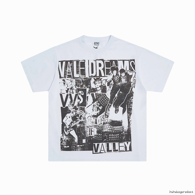 Valley Dreams Rock Style White Short-sleeve T-shirt