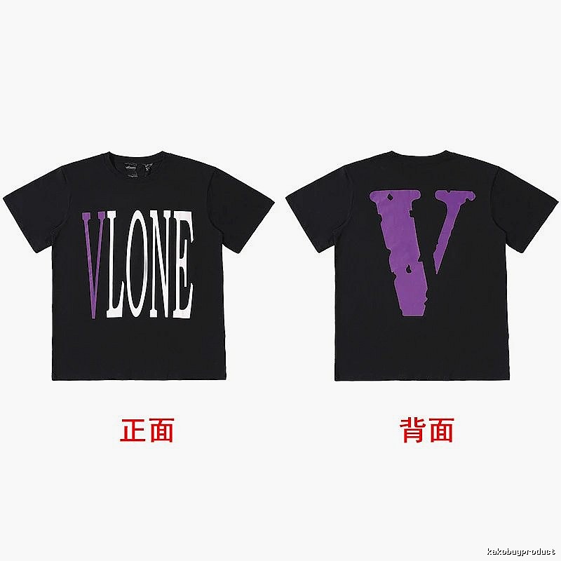 Vlone Classic Logo T-shirt Black Purple Vlone for Daily Styling