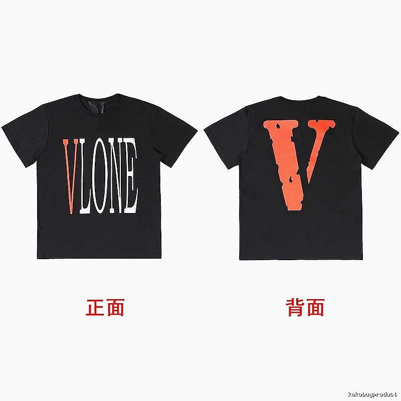 Vlone Gift Ready Logo T-shirt Black Purple Vlone with Fresh Pattern