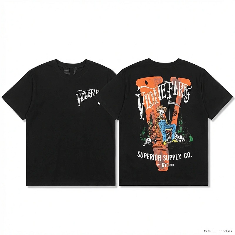 Vlone Printed Dark Style T-shirt