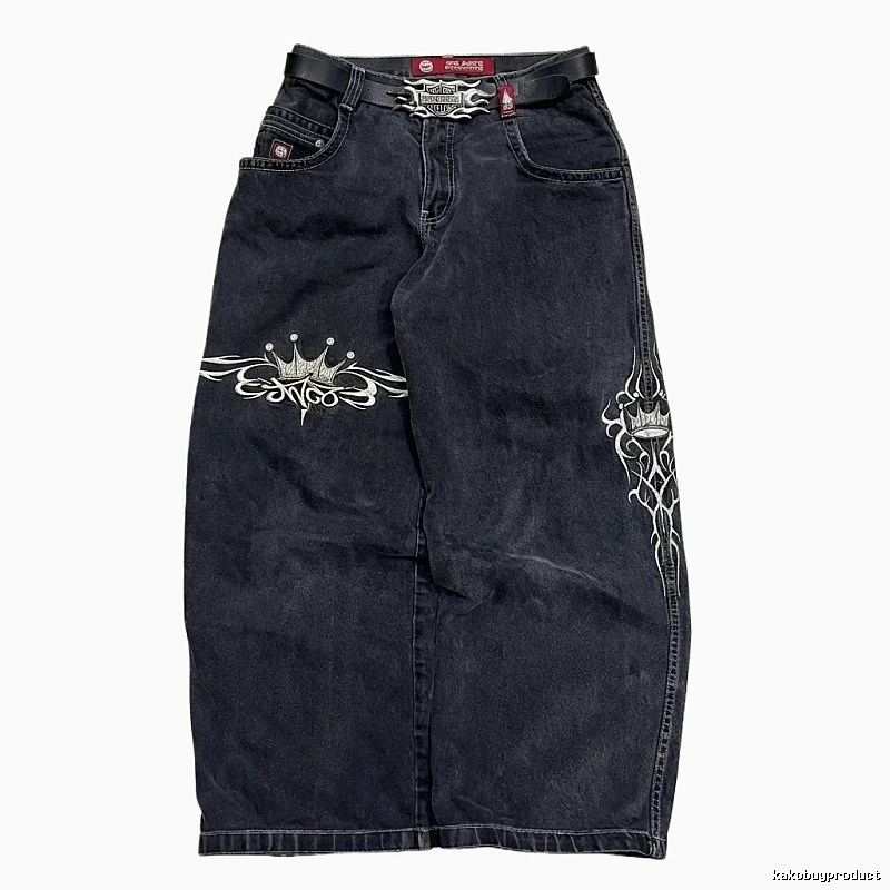 Y2K Crown Black Denim