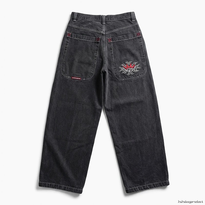 Y2K style retro black jeans
